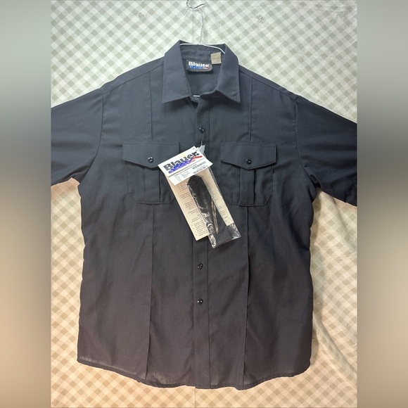 Brand New Blauer XL Regular Nomex Short Sleeve shirt 8213N Navy 17-17.5 - Picture 1 of 7